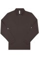 Heren Polo B&C My Polo 180 Long Sleeve Roasted Coffee